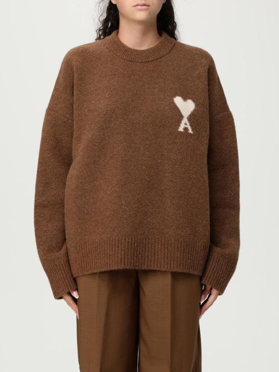 25FW 아미 ADC 크루넥 스웨터 UKS836KN0135 217 Brown