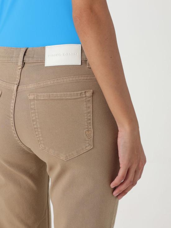 25FW 핑코 데님 팬츠 100172A1JM D57 Beige - PINKO