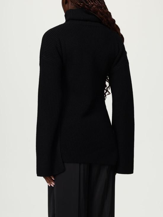 25FW 토템 터틀넥 253WRT0536YA0204 001 Black - TOTEME