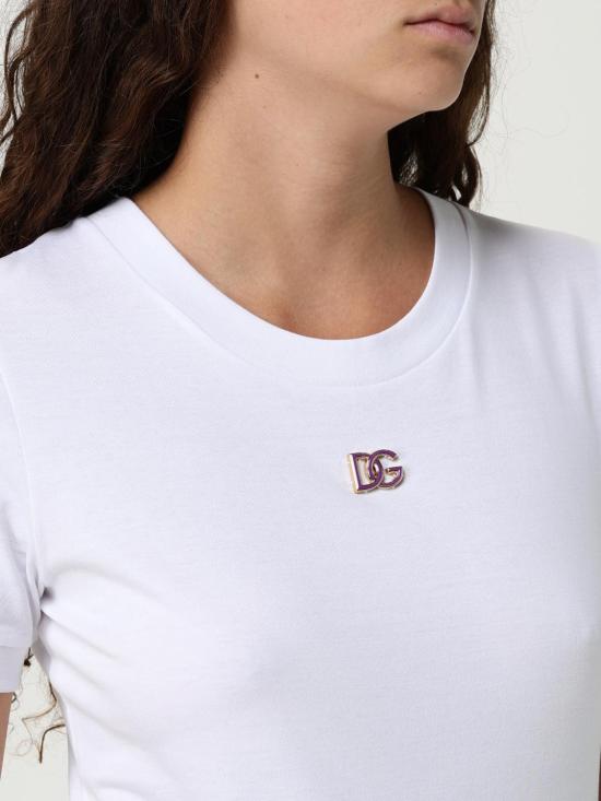 25FW 돌체앤가바나 반팔 티셔츠 F8U08ZGDDAV W0800 White - DOLCE & GABBANA