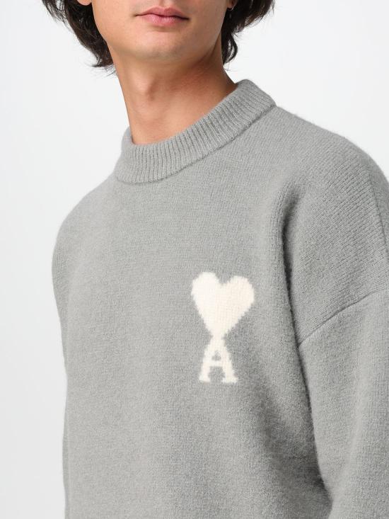 25FW 아미 ADC 크루넥 스웨터 UKS836UKN0135 058 Grey - AMI