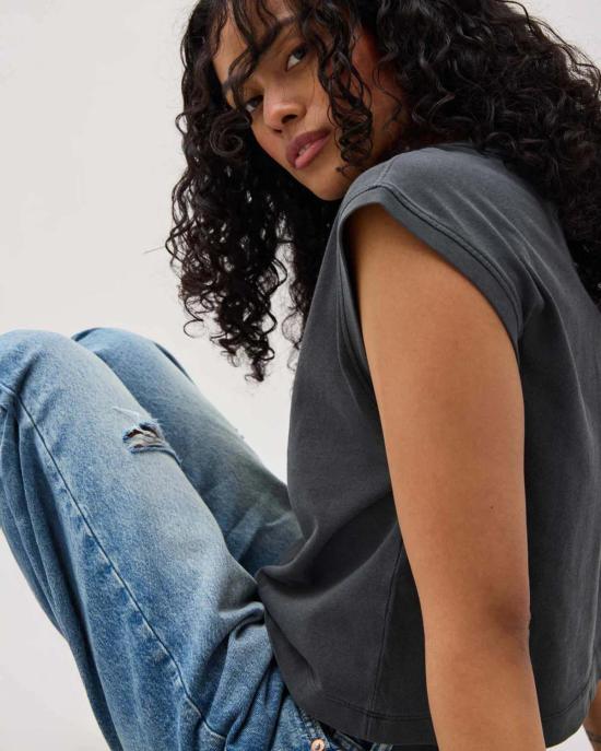  Richer Poorer 반팔 티셔츠 더 부유하고 더 가난한 릴렉스드 머슬 티셔츠 스트레치 리무진 - OTHER BRANDS