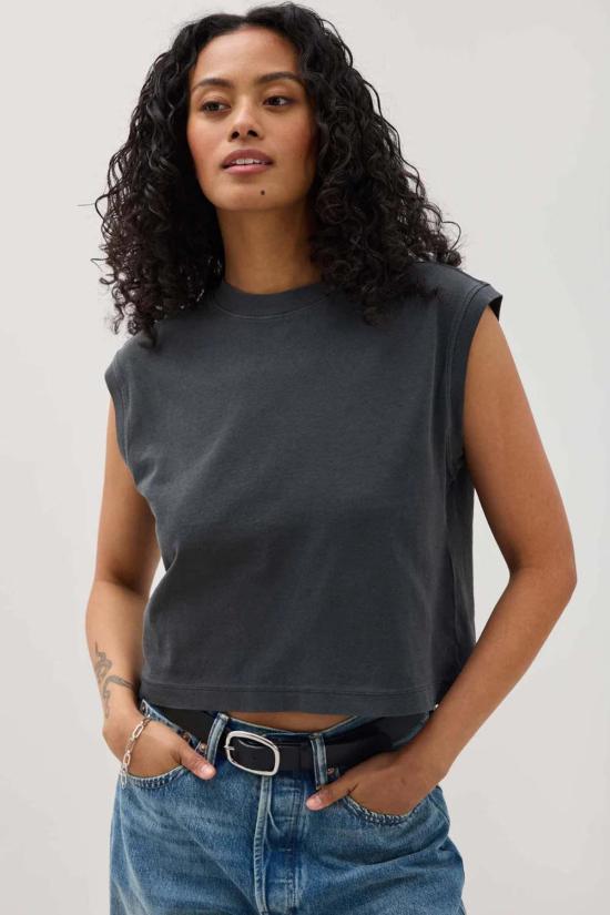  Richer Poorer 반팔 티셔츠 더 부유하고 더 가난한 릴렉스드 머슬 티셔츠 스트레치 리무진