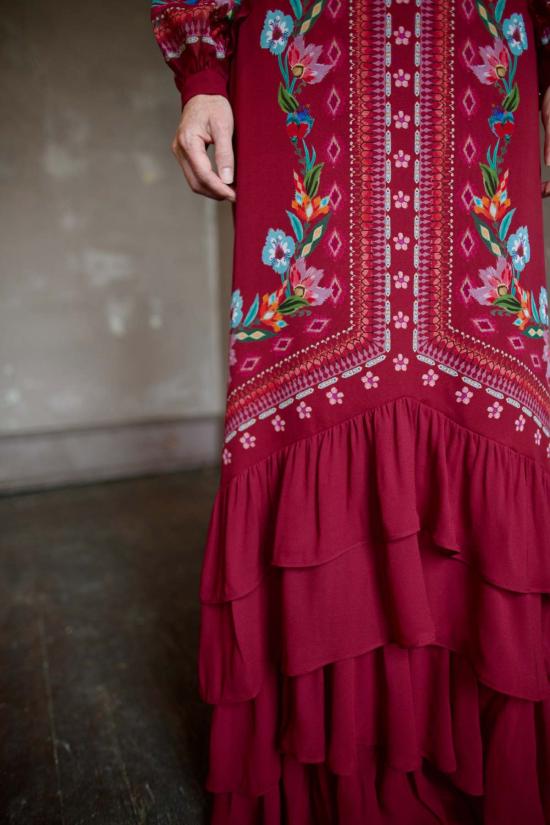  살로니 롱 원피스 Saloni Isa 롱 C 드레스 코디아 바인즈 드레스 - SALONI