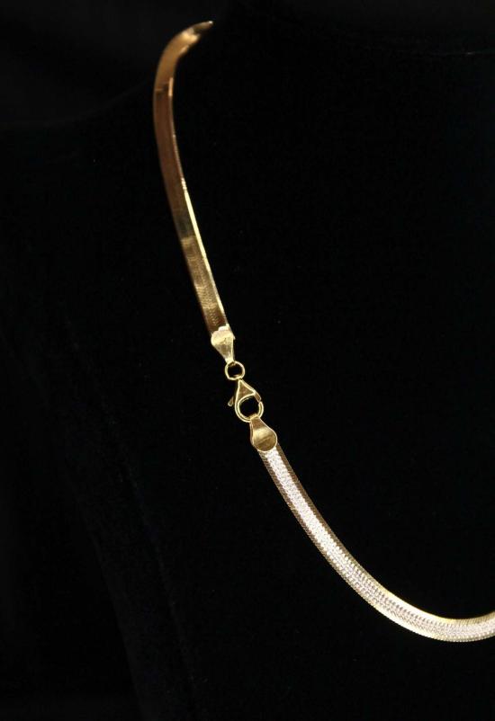  더 엔케이씨 스토어 목걸이/팬던트 Nkc 스토어 투톤 스네이크 체인 목걸이 - The NKC Store