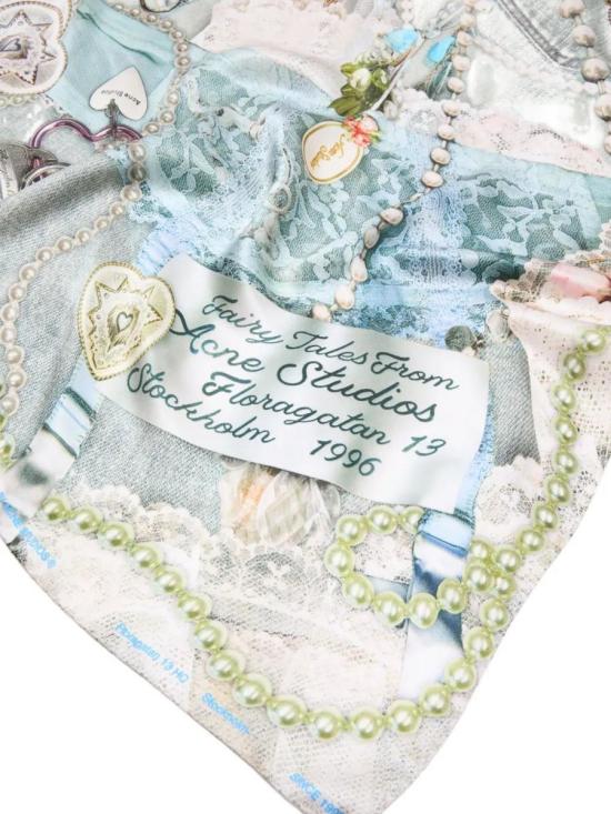 25FW 아크네 스튜디오 머플러/스카프 CA0389 BHO WHITE MULTICOLOR