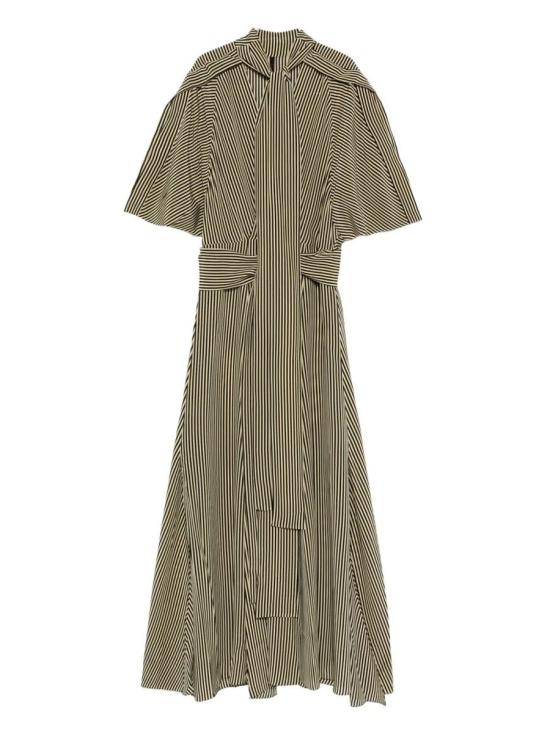 25FW 페타르 페트로브 롱 원피스 THE CURRENT DRESS IVORY BLACK STRIPE