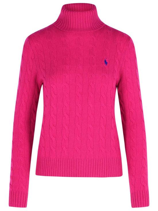 25FW 폴로 랄프로렌 울 캐시미어 케이블 니트 터틀넥  211888686020 Purple