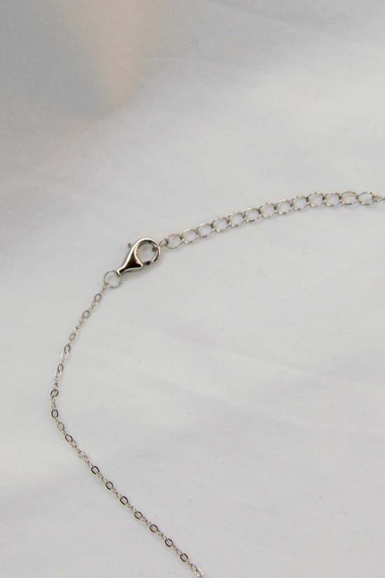  더 엔케이씨 스토어 목걸이/팬던트 Nkc 스토어 실버 블랙 스톤 십자가 목걸이 - The NKC Store