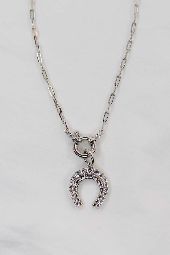  더 엔케이씨 스토어 목걸이/팬던트 Nkc 스토어 행운의 크리스탈 목걸이 스털링 실버 목걸이