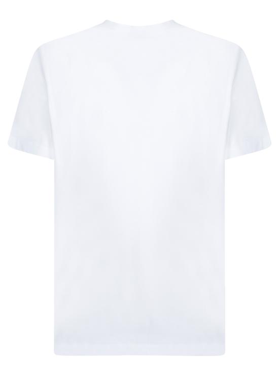 25FW 몽클레어 플록 로고 코튼 티셔츠 8C000368390T001 WHITE DOM - MONCLER