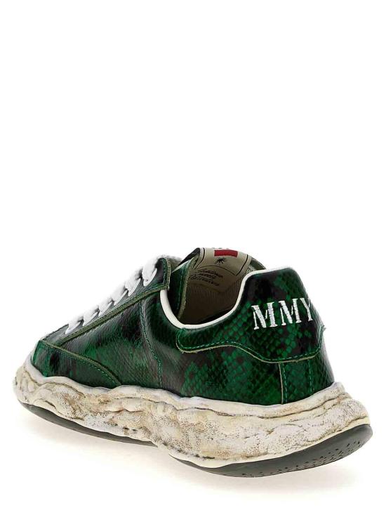  메종 미하라 야스히로 찰스 OG솔 파이톤 프린티드 레더 로우탑 스니커즈 A14FW712GREEN - MAISON MIHARA YASUHIRO