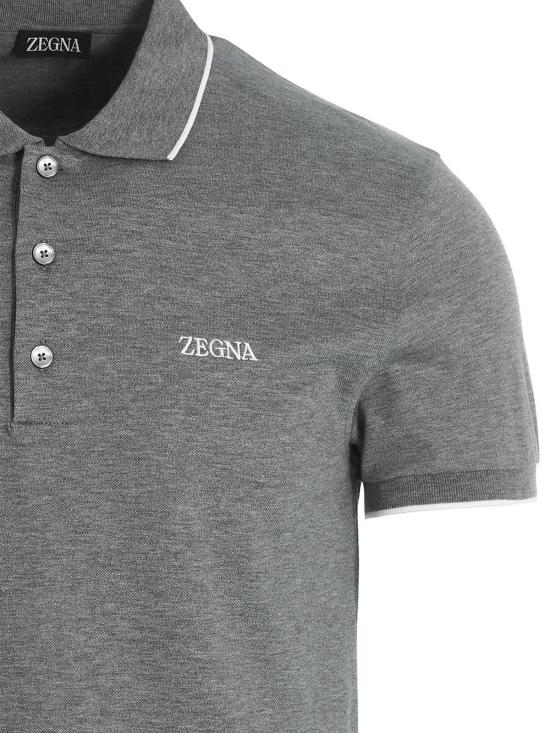  에르메네질도제냐 폴로 티셔츠 E7358A5B746K95 Grey - ERMENEGILDO ZEGNA