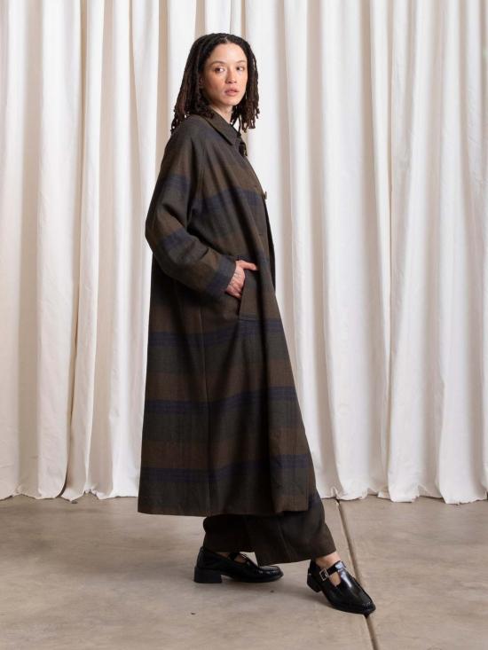  알리 골든 트렌치 코트 뉴 플레드 트렌치 - ALI GOLDEN