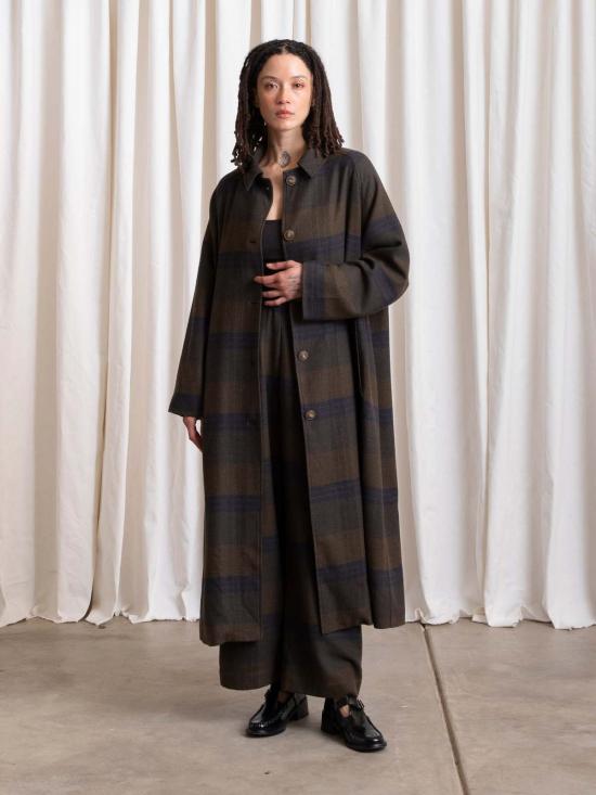  알리 골든 트렌치 코트 뉴 플레드 트렌치 - ALI GOLDEN