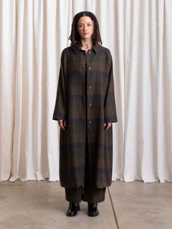  알리 골든 트렌치 코트 뉴 플레드 트렌치 - ALI GOLDEN