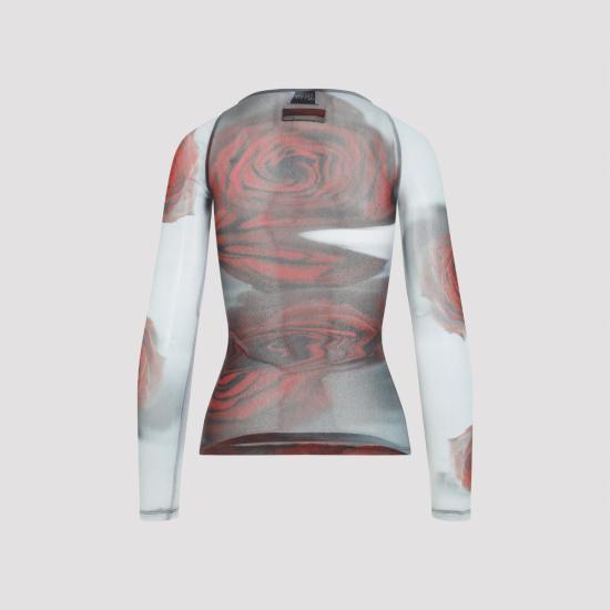 25FW 장 폴 고티에 긴팔 티셔츠 2504WTO352M011P010230 010230 WHITE GREY RED MULTICOLOUR - JEAN PAUL GAULTIER