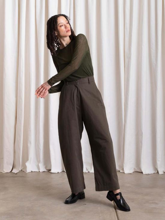  알리 골든 스트레이트 팬츠 루즈 배럴 팬츠 - ALI GOLDEN