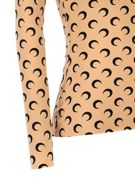 26SS 마린세르 크레센트 문 프린트 긴팔 티셔츠 WTS006ACJER0001TA10 Beige - MARINE SERRE