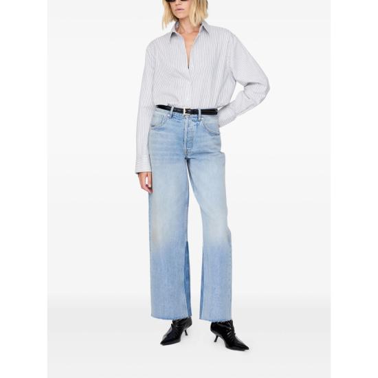 25FW 애니빙 셔츠 A 07 11258 MTL88 WHITE BLACK - ANINE BING