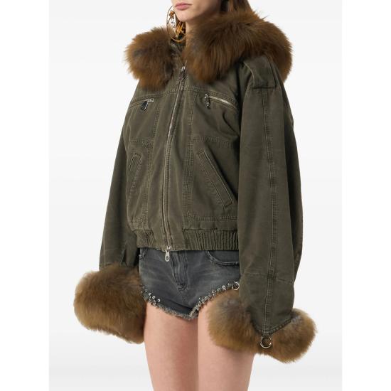 25FW 블루마린 봄버 자켓 2J203A C5235 GREEN - BLUMARINE