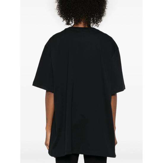 25FW 디 아티코 반팔 티셔츠 251WCT00350 JJJ025AA 100 BLACK - THE ATTICO