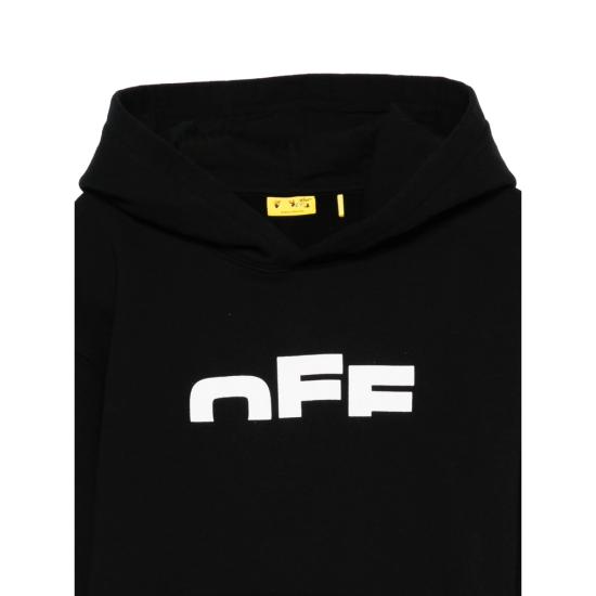25FW [키즈] 오프화이트 니트/스웻셔츠 OBBB001F25FL E001 1001 BLACK WHITE - OFF WHITE