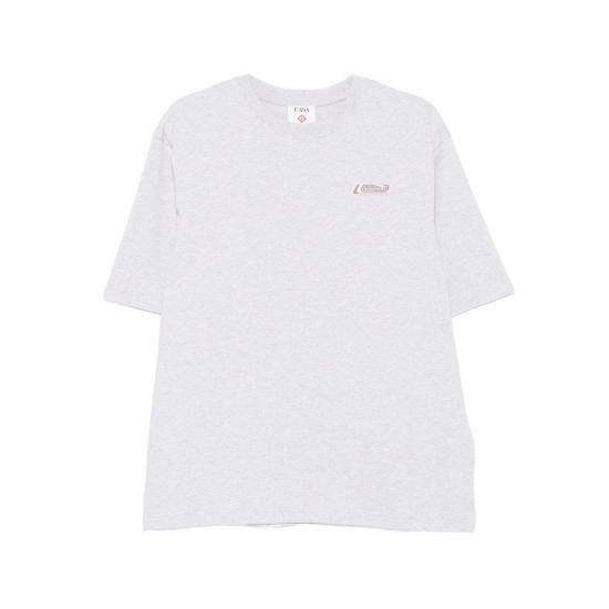 25FW 카사블랑카 반팔 티셔츠 JTS 044 02 GREY