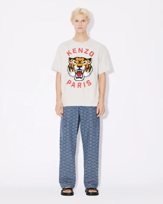  겐조 반팔 티셔츠 FE58TS0064SG 93 Pale grey - KENZO