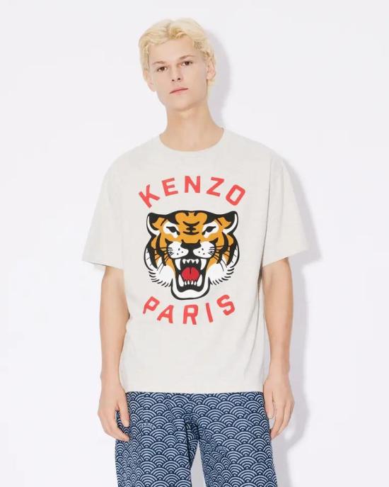  겐조 반팔 티셔츠 FE58TS0064SG 93 Pale grey - KENZO