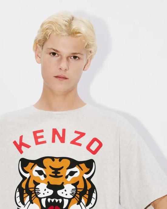  겐조 반팔 티셔츠 FE58TS0064SG 93 Pale grey - KENZO