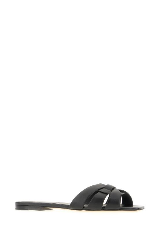 26SS 생로랑 스무스 레더 트리뷰트 플랫 뮬 571952BDA00 1000 Nero - SAINT LAURENT