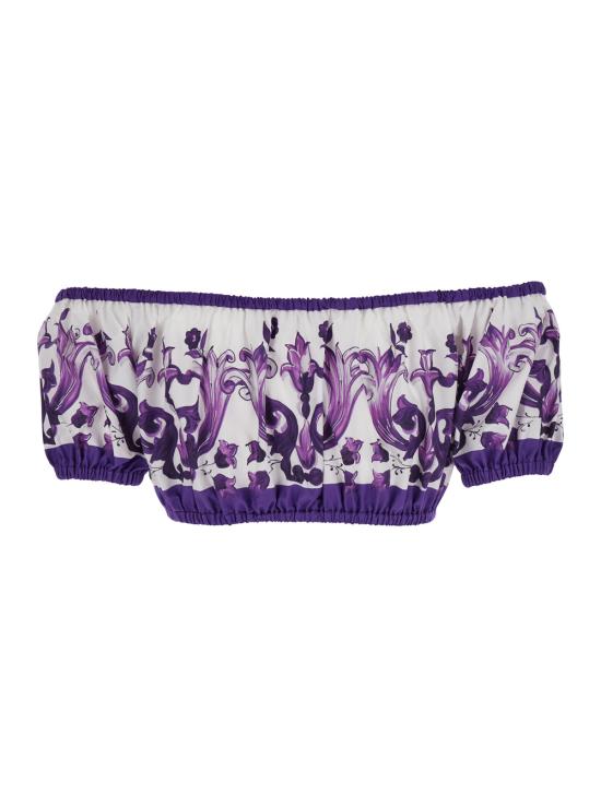 25FW 돌체앤가바나 탑 F755RTHH5EQI23TN Violet - DOLCE & GABBANA