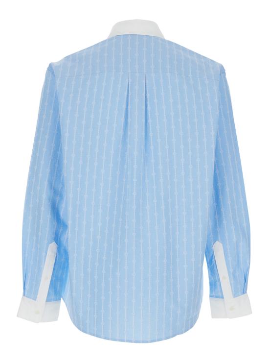 25FW 카사블랑카 긴팔 셔츠 MS25SH17501LAURELSTRIPE Light blue - CASABLANCA