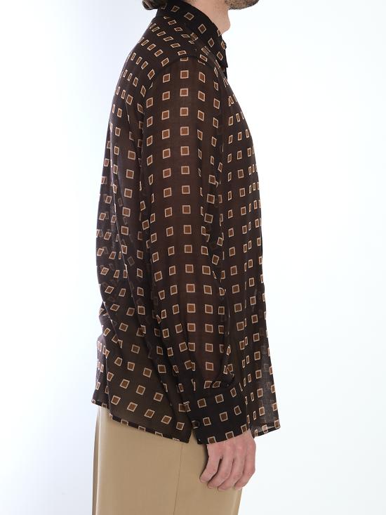 25FW 생로랑 긴팔 셔츠 822643 BROWN - SAINT LAURENT