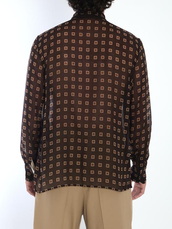 25FW 생로랑 긴팔 셔츠 822643 BROWN - SAINT LAURENT