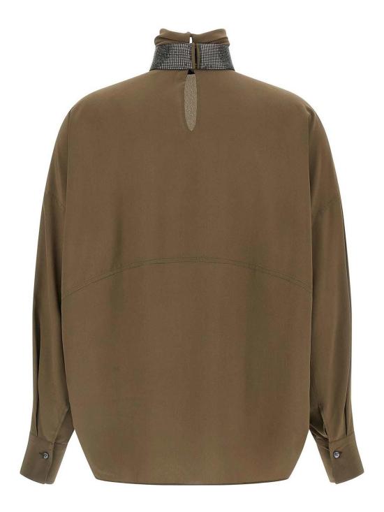  브루넬로 쿠치넬리 블라우스 MB993EK724C3981 Brown - BRUNELLO CUCINELLI