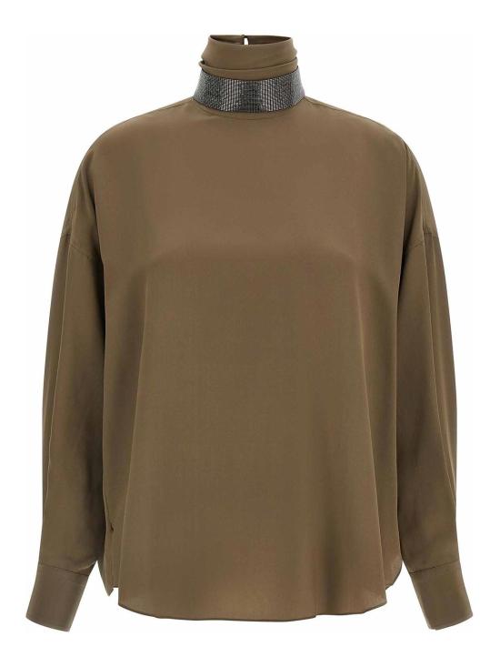  브루넬로 쿠치넬리 블라우스 MB993EK724C3981 Brown