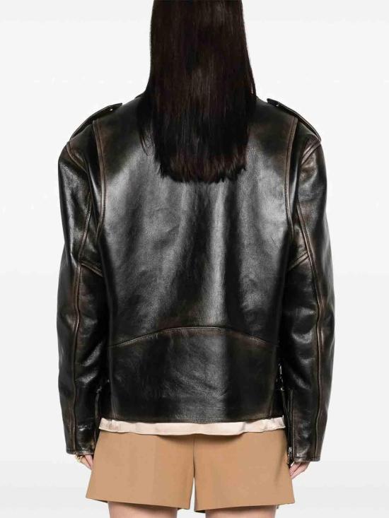 25SS 미우미우 가죽 자켓 MPV916SOOO1134F008A Black - MIU MIU