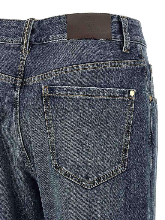 25FW 브루넬로 쿠치넬리 스트레이트 팬츠 MA095P4008C9039 Blue - BRUNELLO CUCINELLI