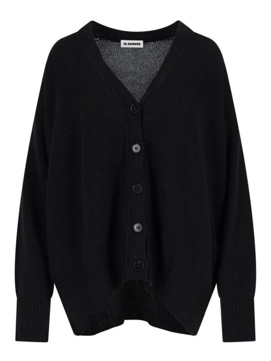 25FW 질샌더 가디건 J02HP0009J13206001 Black