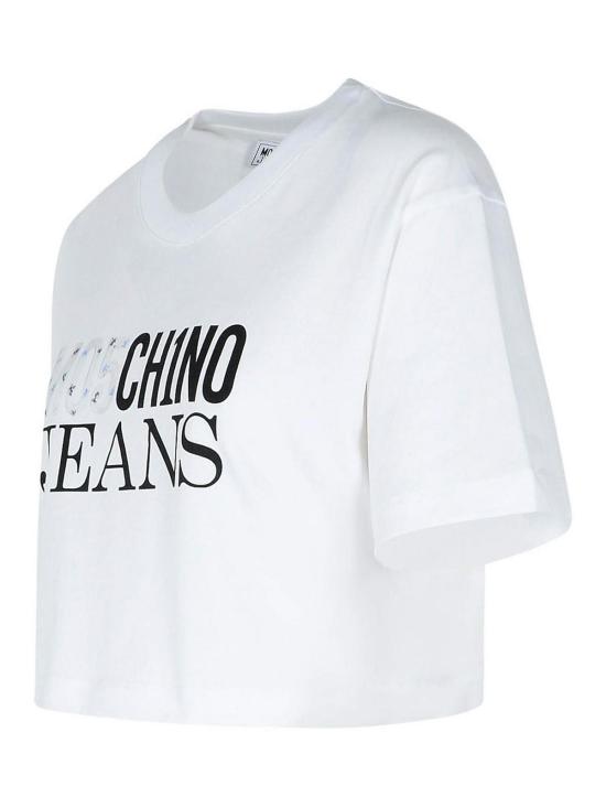 25SS 모스키노 반팔 티셔츠 070532295001 White - MOSCHINO