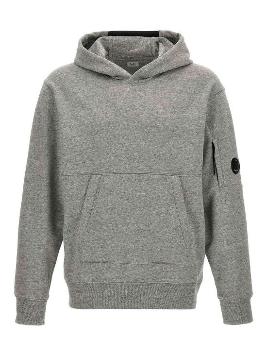  씨피 컴퍼니 다이애그널 레이즈드 플리스 렌즈 레귤러 핏 후드 티셔츠  RCCMSS714A005086WM94 Grey