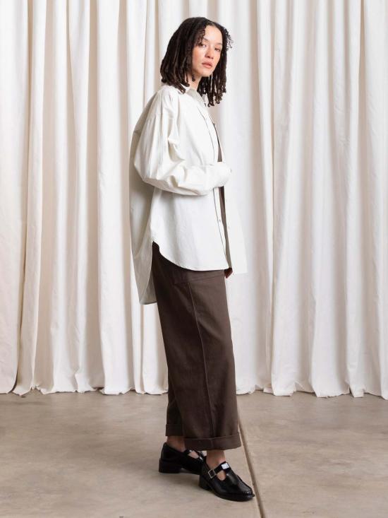  알리 골든 반팔 티셔츠 버튼 다운 오버사이즈 셔츠 - ALI GOLDEN