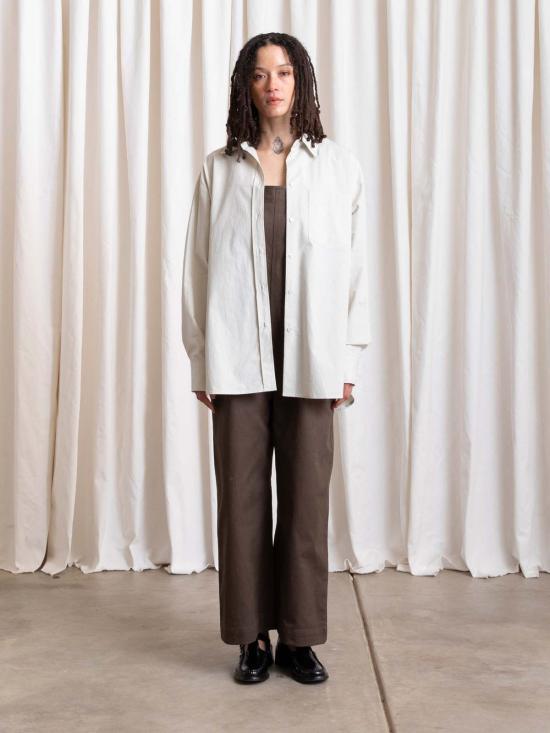  알리 골든 반팔 티셔츠 버튼 다운 오버사이즈 셔츠 - ALI GOLDEN