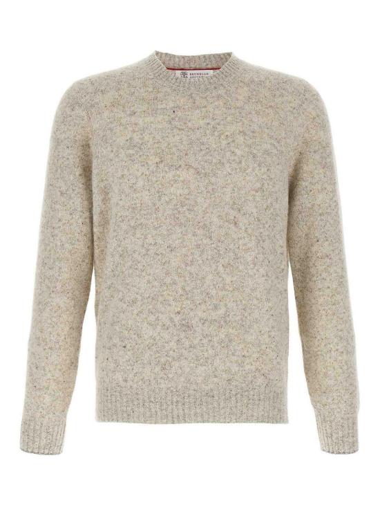 25FW 브루넬로 쿠치넬리 스페클 크루 넥 스웨터 MOH709200CL073 Grey