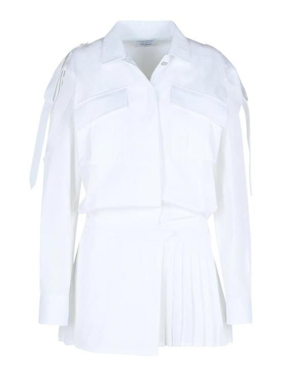  오프화이트 미디 스커트 OWDG00AS25FAB0010110 White