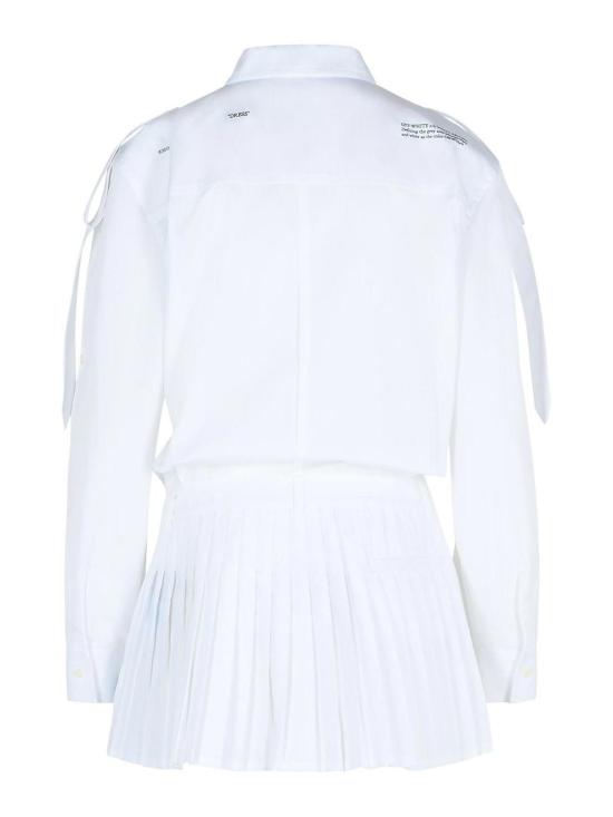  오프화이트 미디 스커트 OWDG00AS25FAB0010110 White - OFF WHITE