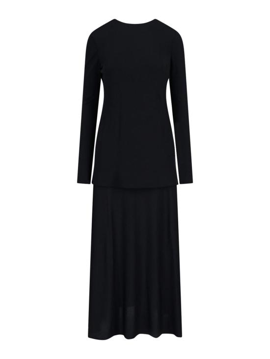 25FW 질샌더 미디 스커트 J04CT0110J65016001 Black