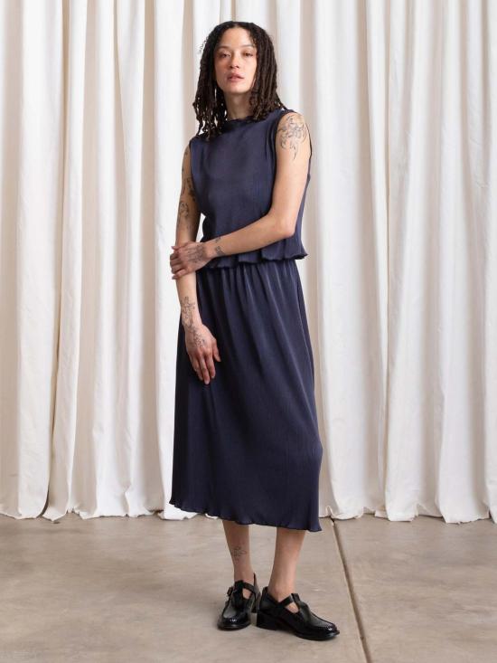  알리 골든 미디 스커트 스프링 플리츠 슬림 - ALI GOLDEN